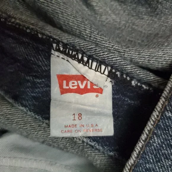 Vtg 80s USA Levis 921 S 18 (31x31 14" High Rise) Mom Tapered *Hemmed* Jeans A14 - Picture 8 of 11